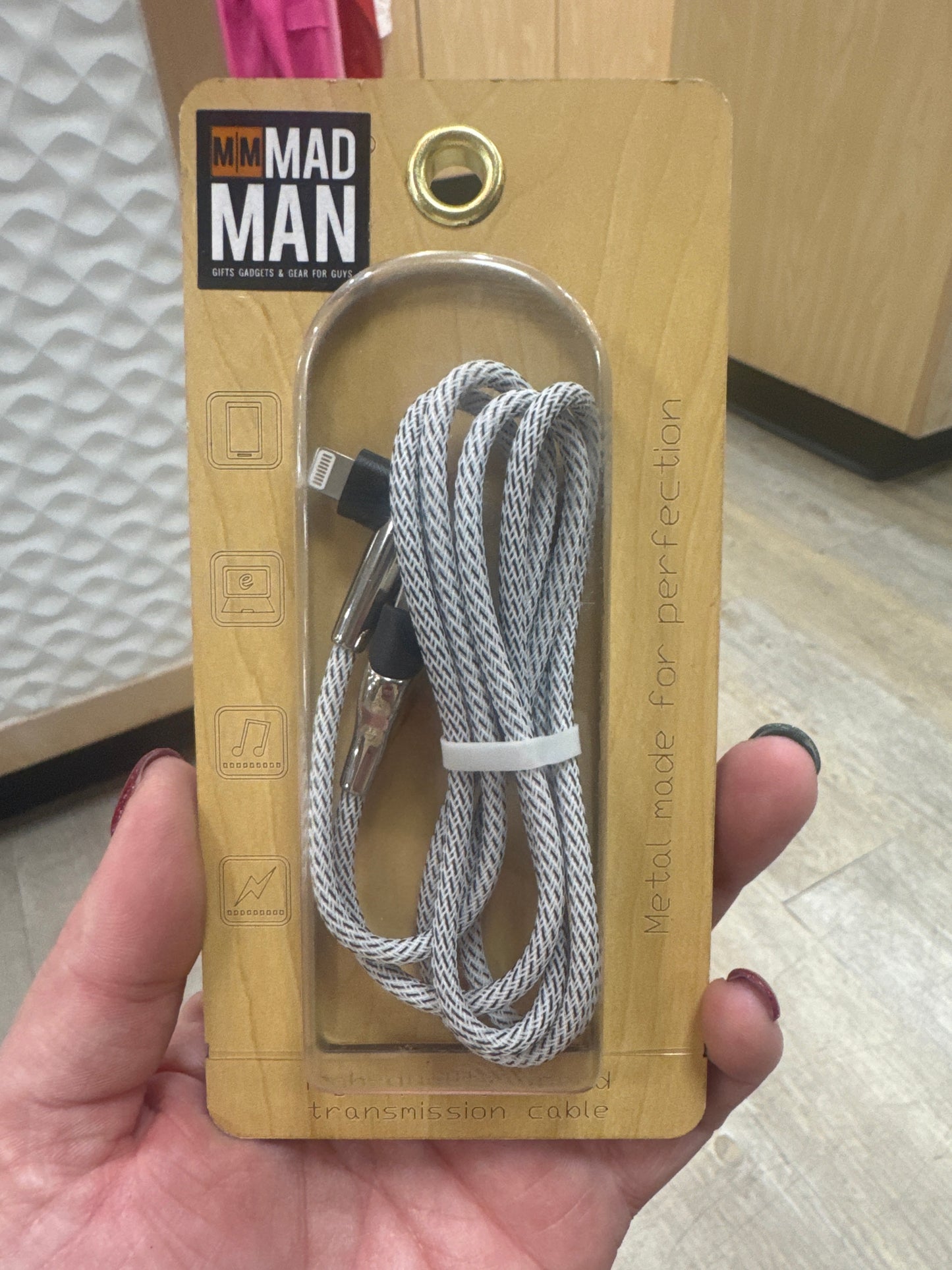 LUXURY USB IPHONE CHARGER CABLE - SILVER
