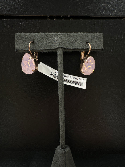 MARIANA EARRINGS -RG-LG LT PINK TEARDROP