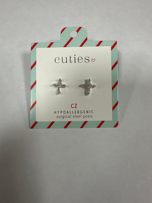DELICATE CZ CROSSES EARRINGS