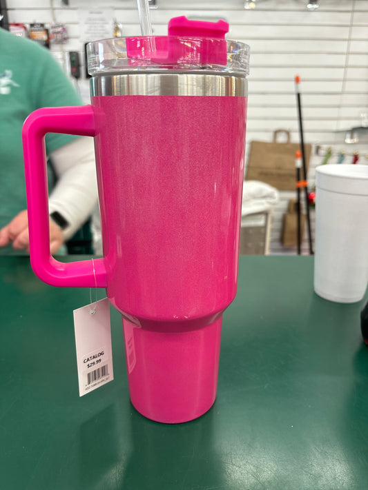 40 OZ TUMBLER GLITTER - HOT PINK