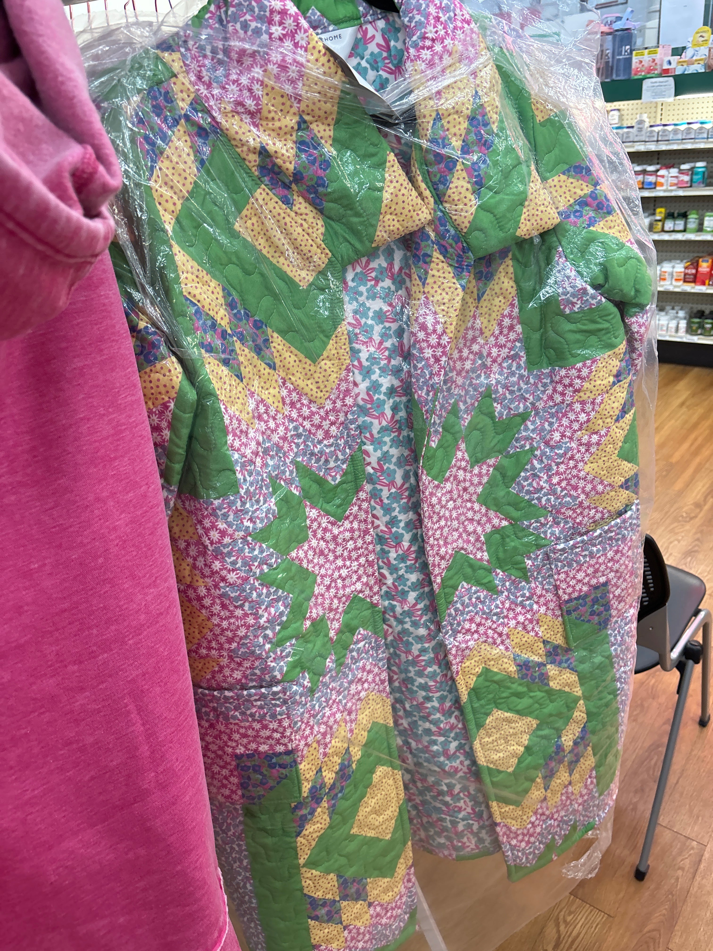 DUSTER ADELINE PATCHWORK GREEN - XL