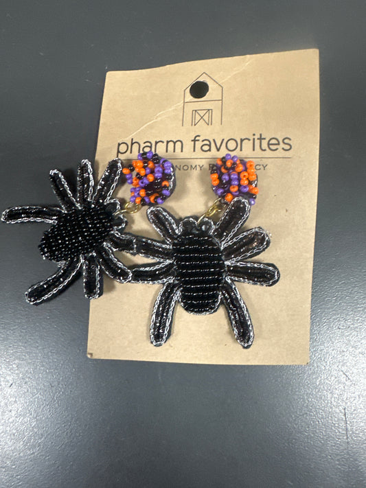 BEADED SPIDER EARRINGS