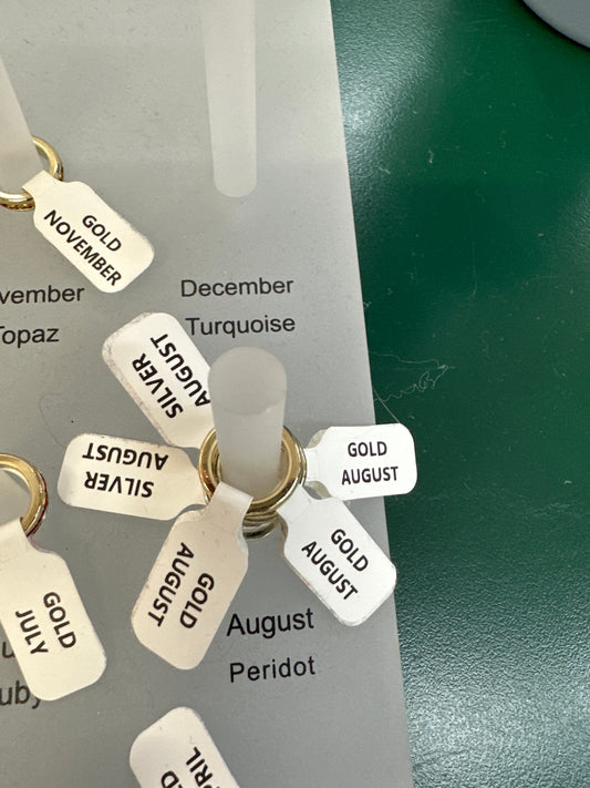 BIRTHSTONE CHARM - SILVER - AUGUST