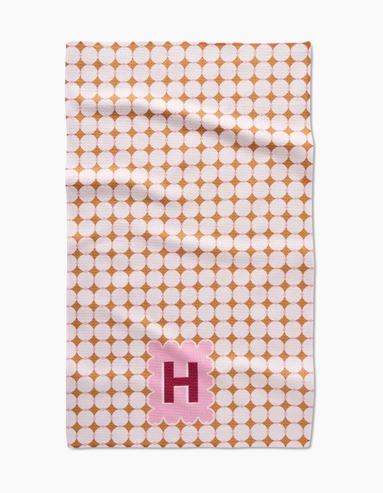 GEOMETRY KITCHEN TEA TOWEL - MONOGRAM