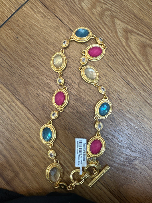 TUDOR STONE NECKLACE IRIDESCENT MULTI-STONE