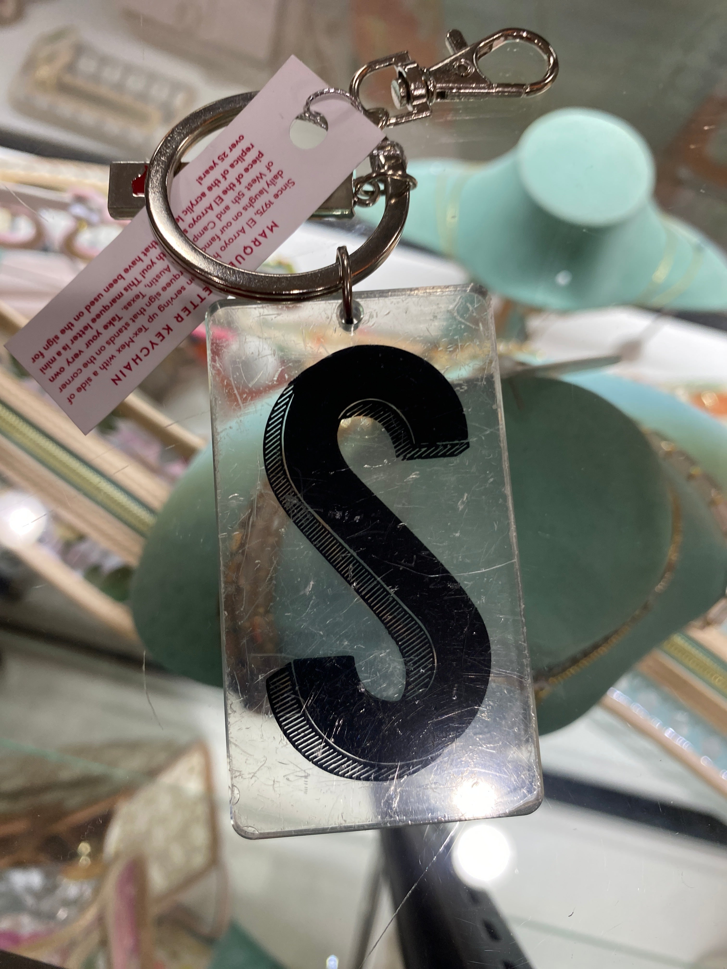 MARQUEE LETTER KEYCHAIN - S