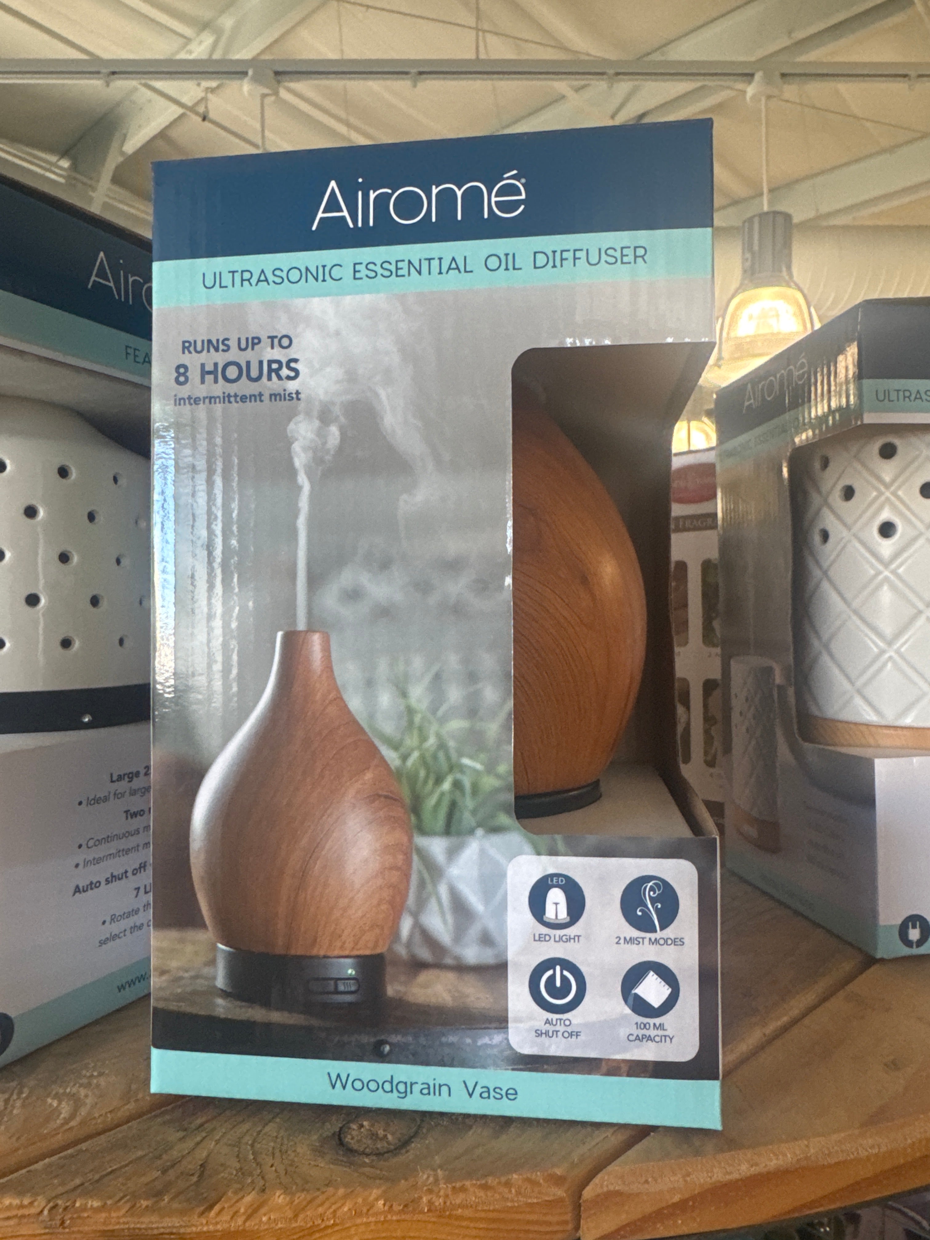 ULTRASONIC OIL DIFFUSER - WOODGRAIN VASE