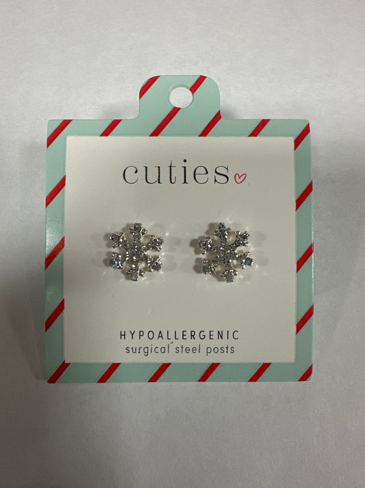 AB CRYSTAL SNOWFLAKES EARRINGS