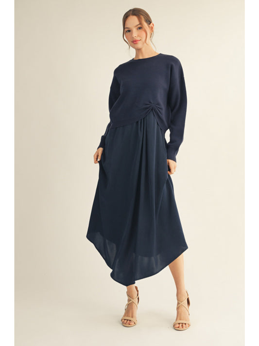NAVY SWEATER AND DRESS SET