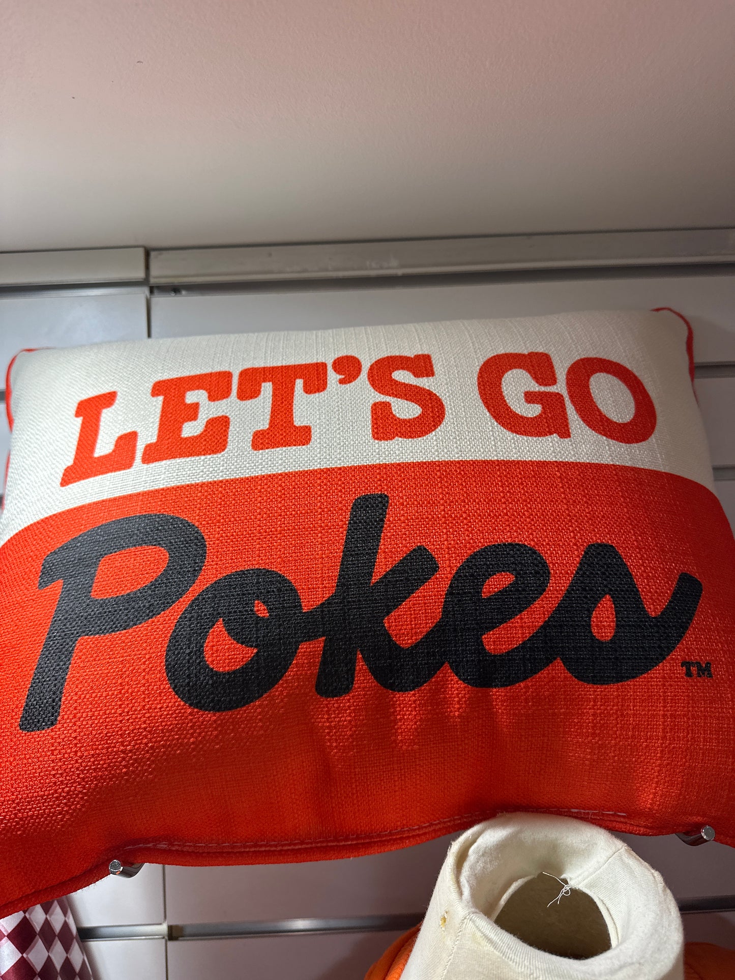 LET'S GO POKES HALFTONE PILLOW W/PIPING