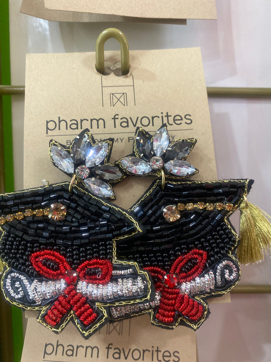 GRADUATION CAP & DIPLOMA EARRING