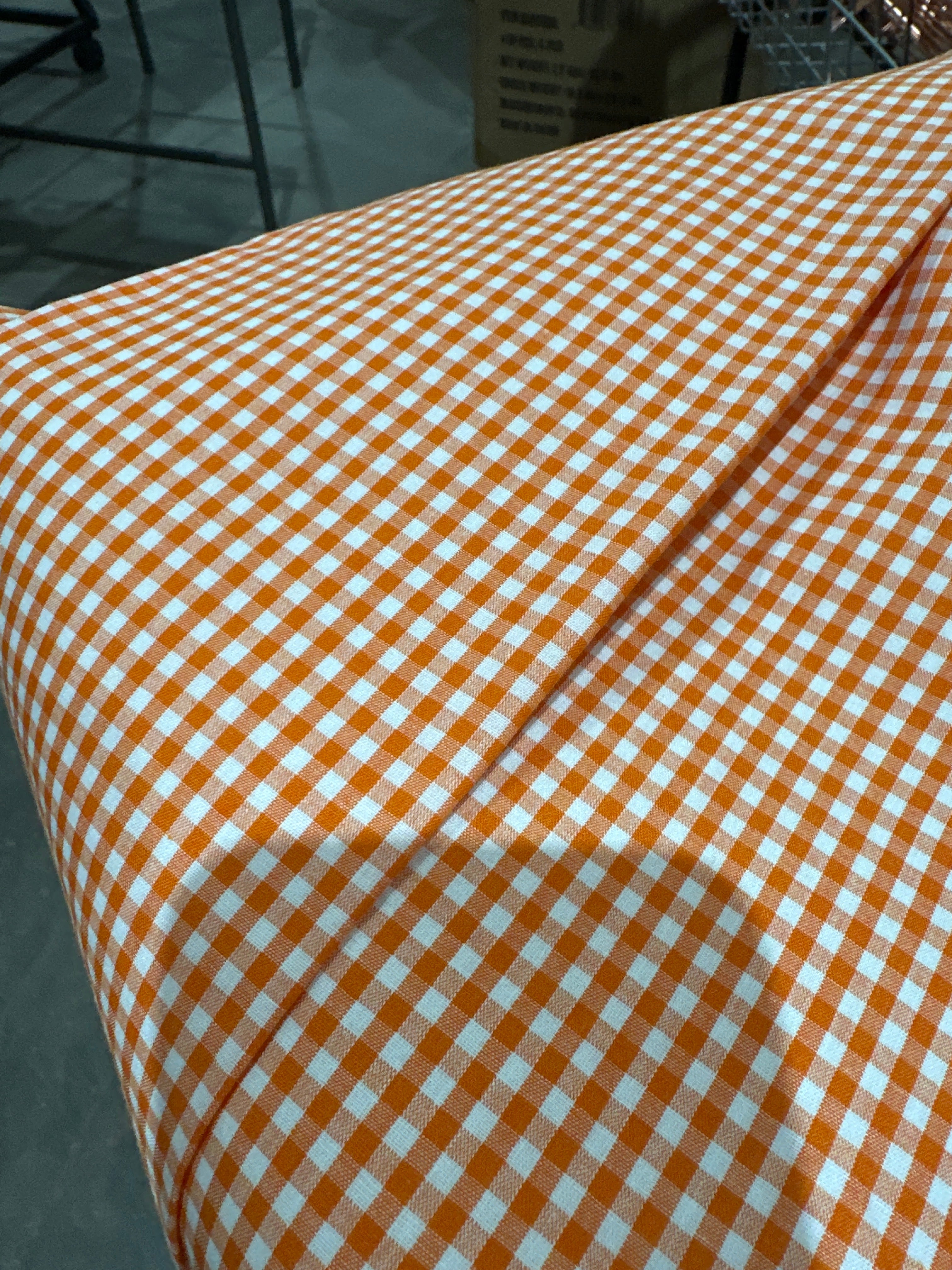 Orange Gingham Wreath Scarf