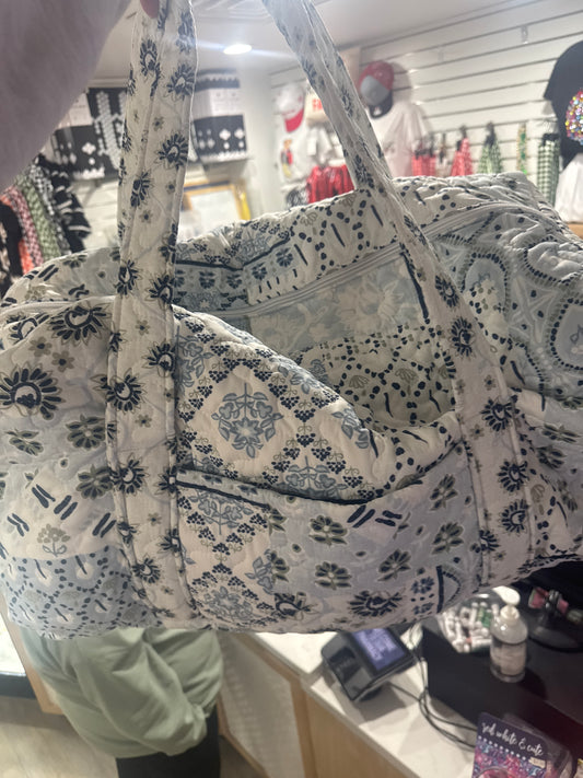 DUFFLE BAGS - LARAMIE PATCHWORK LIGHT BLUE
