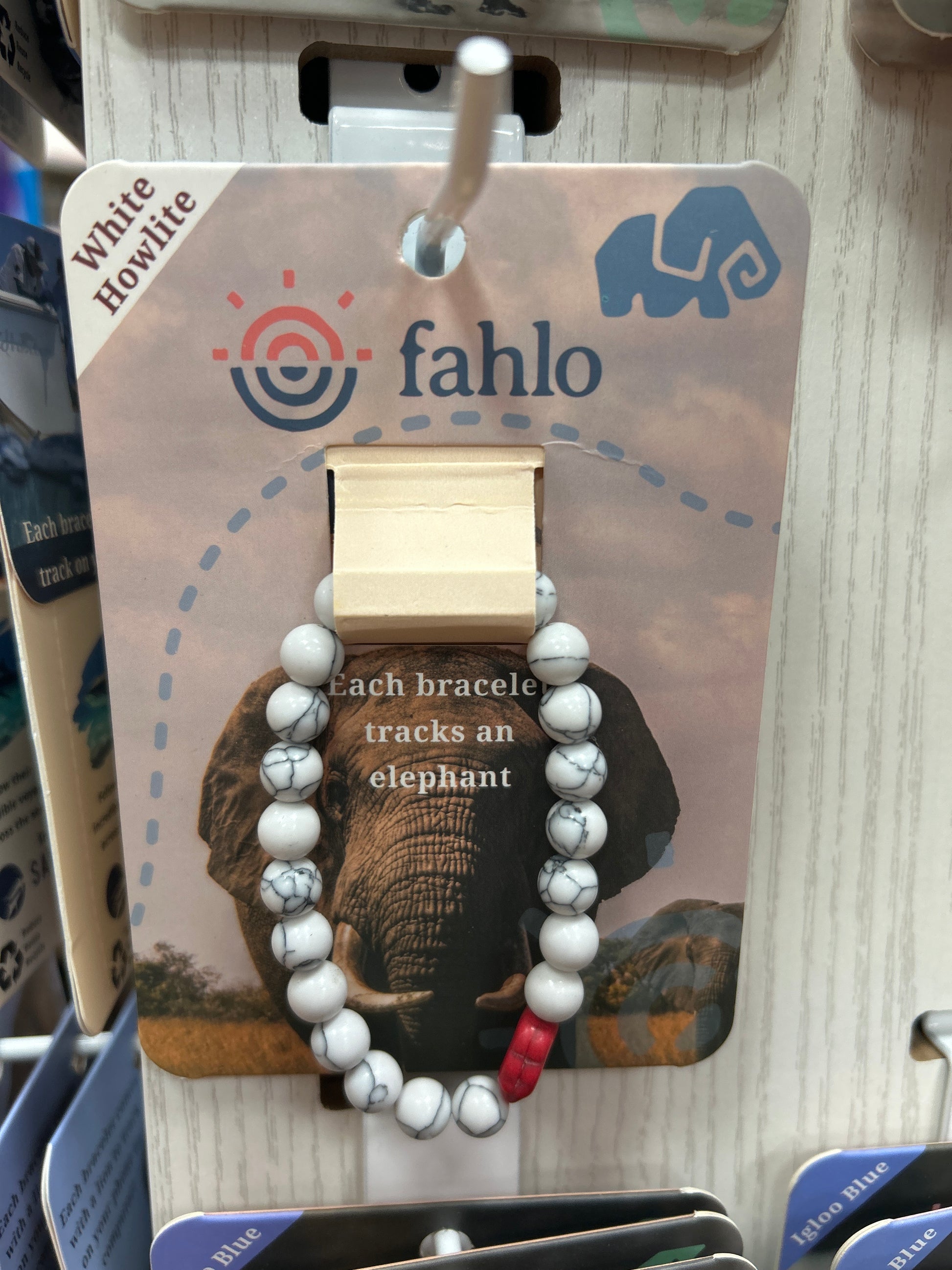 THE VOYAGE BRACELET- WHITE HOWLITE - ELEPHANT - Pharm Favorites by Economy Pharmacy