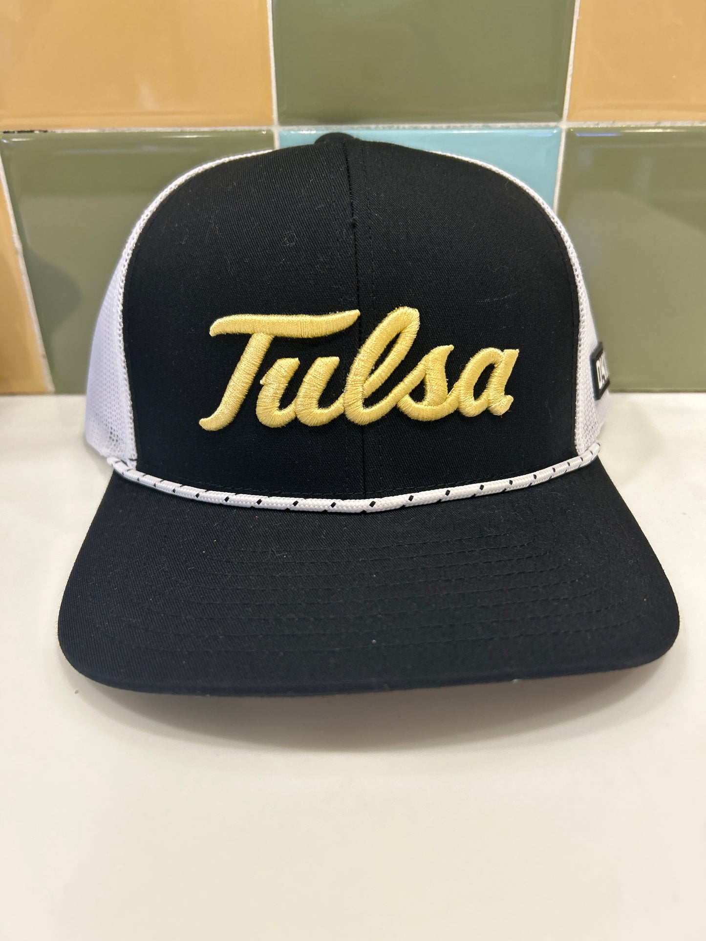 OKIE HAT- TULSA- BLK/WHT