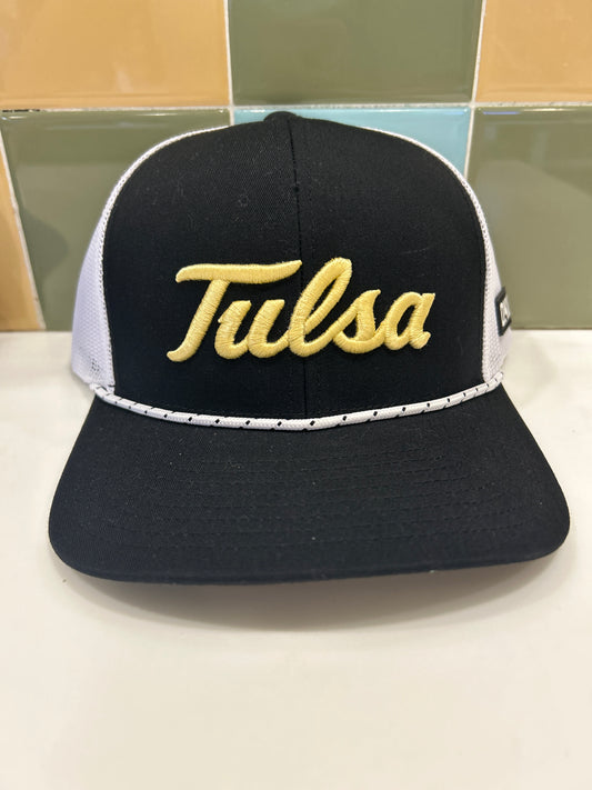 OKIE HAT- TULSA- BLK/WHT