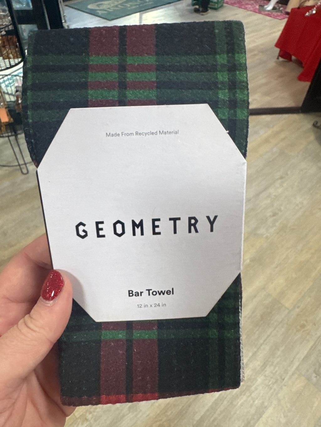 GEOMETRY BAR TOWEL - CHRISTMAS