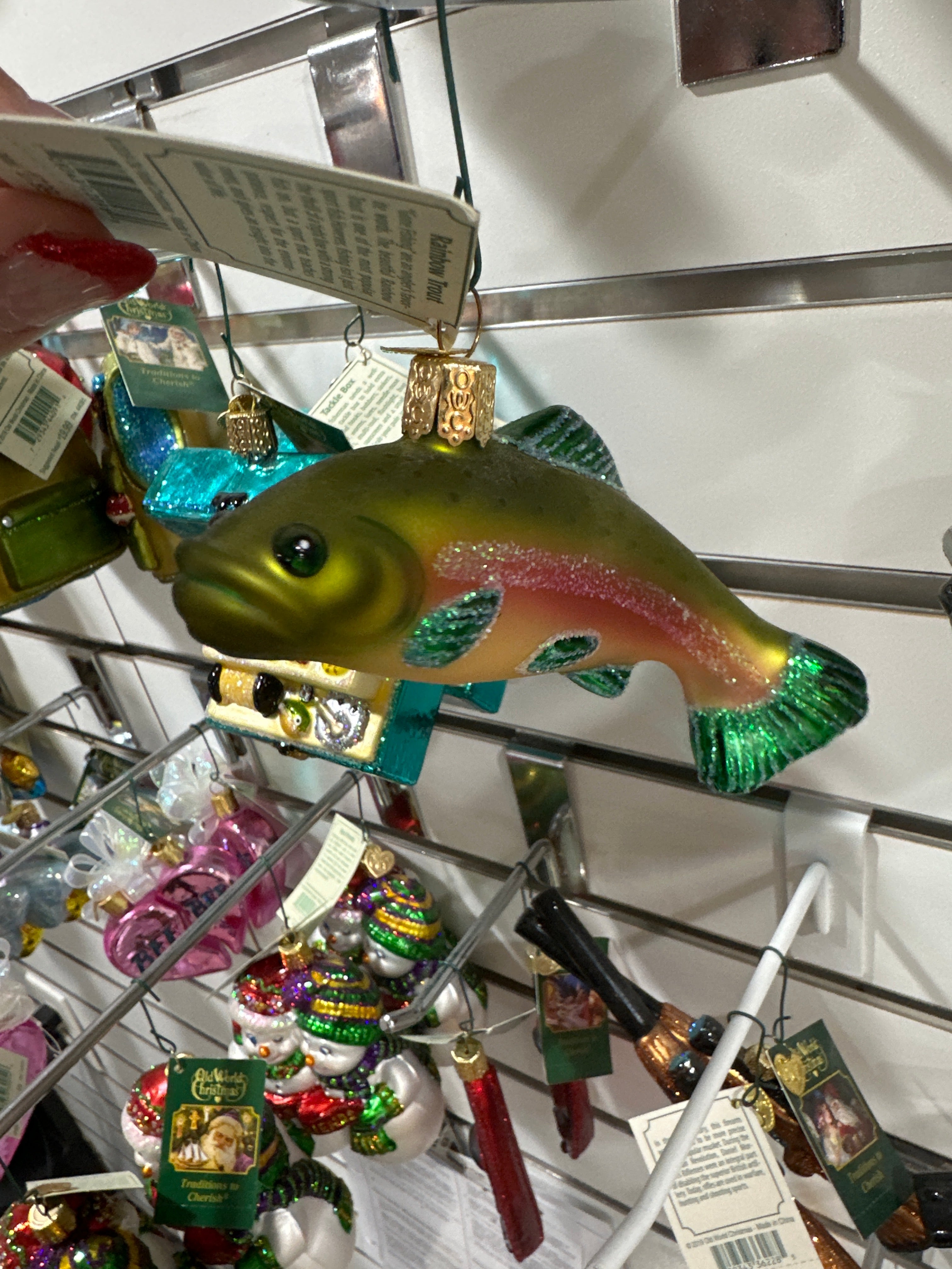 CHRISTMAS ORNAMENT RAINBOW TROUT