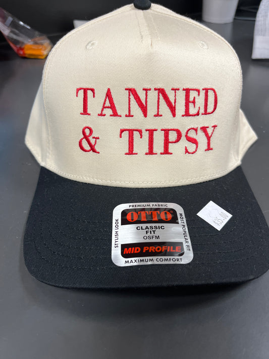 TANNED & TIPSY HAT BLACK/IVORY