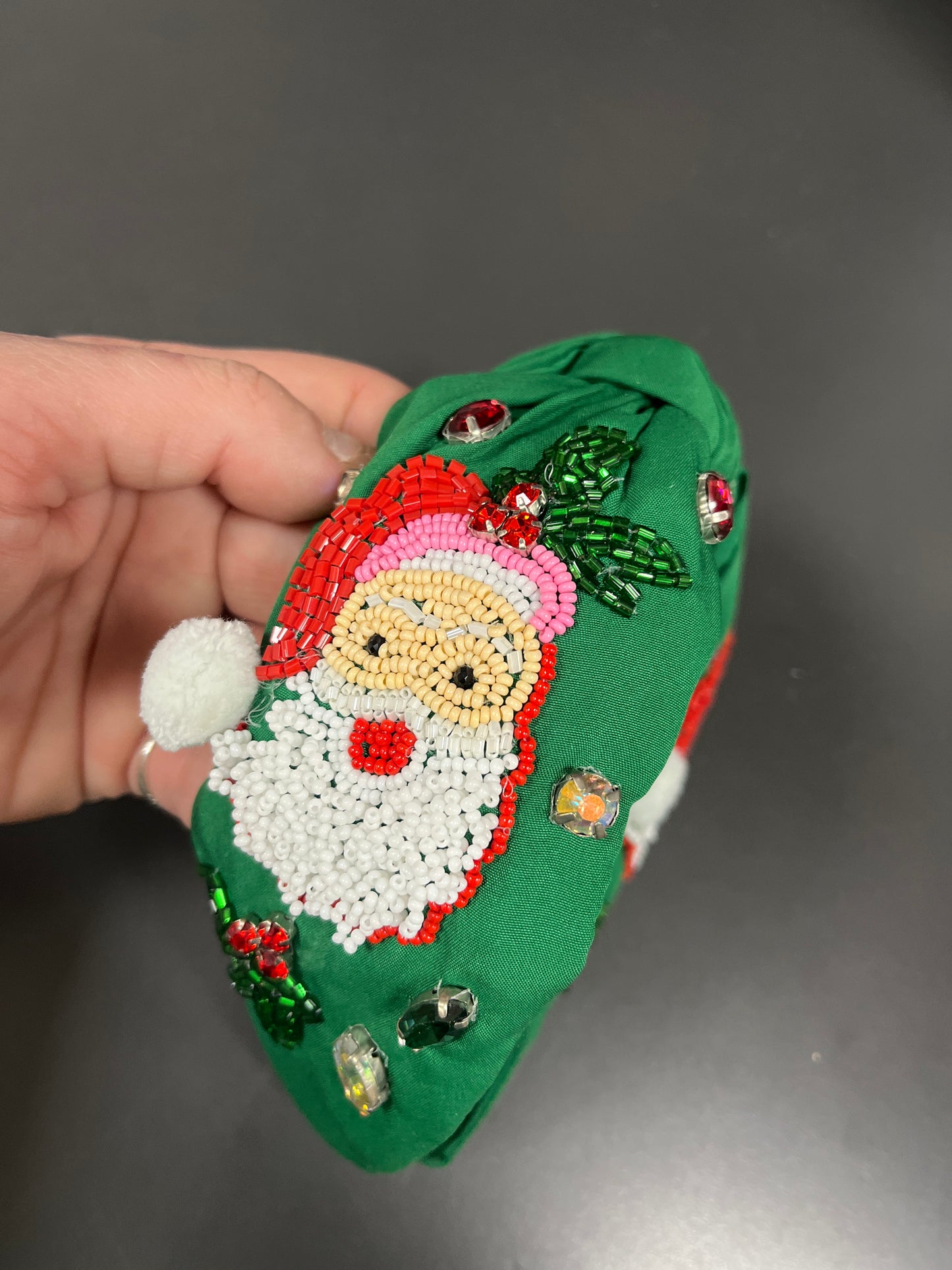 SANTA HEADBAND - GREEN