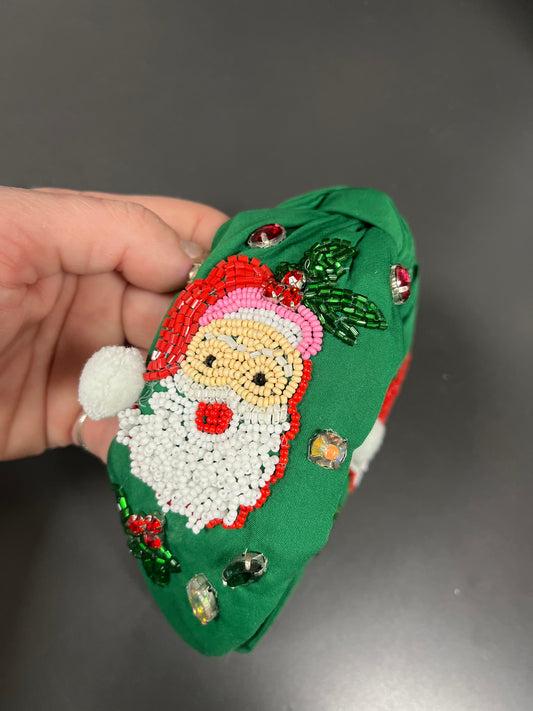 SANTA HEADBAND - GREEN