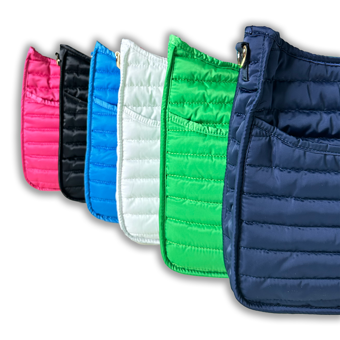 Everly Quilted Puffy Messenger-ASSORTED