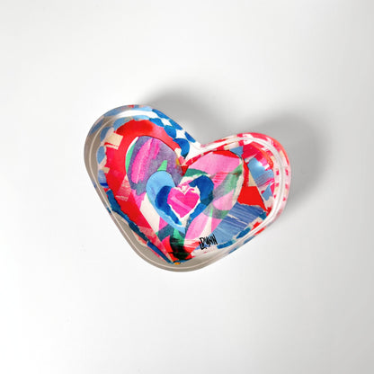 SCALLOPED HEART ACRYLIC BLOCK