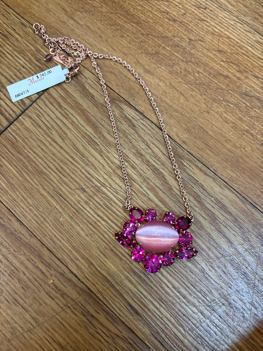 RG MAGENTA MEDALLION NECKLACE