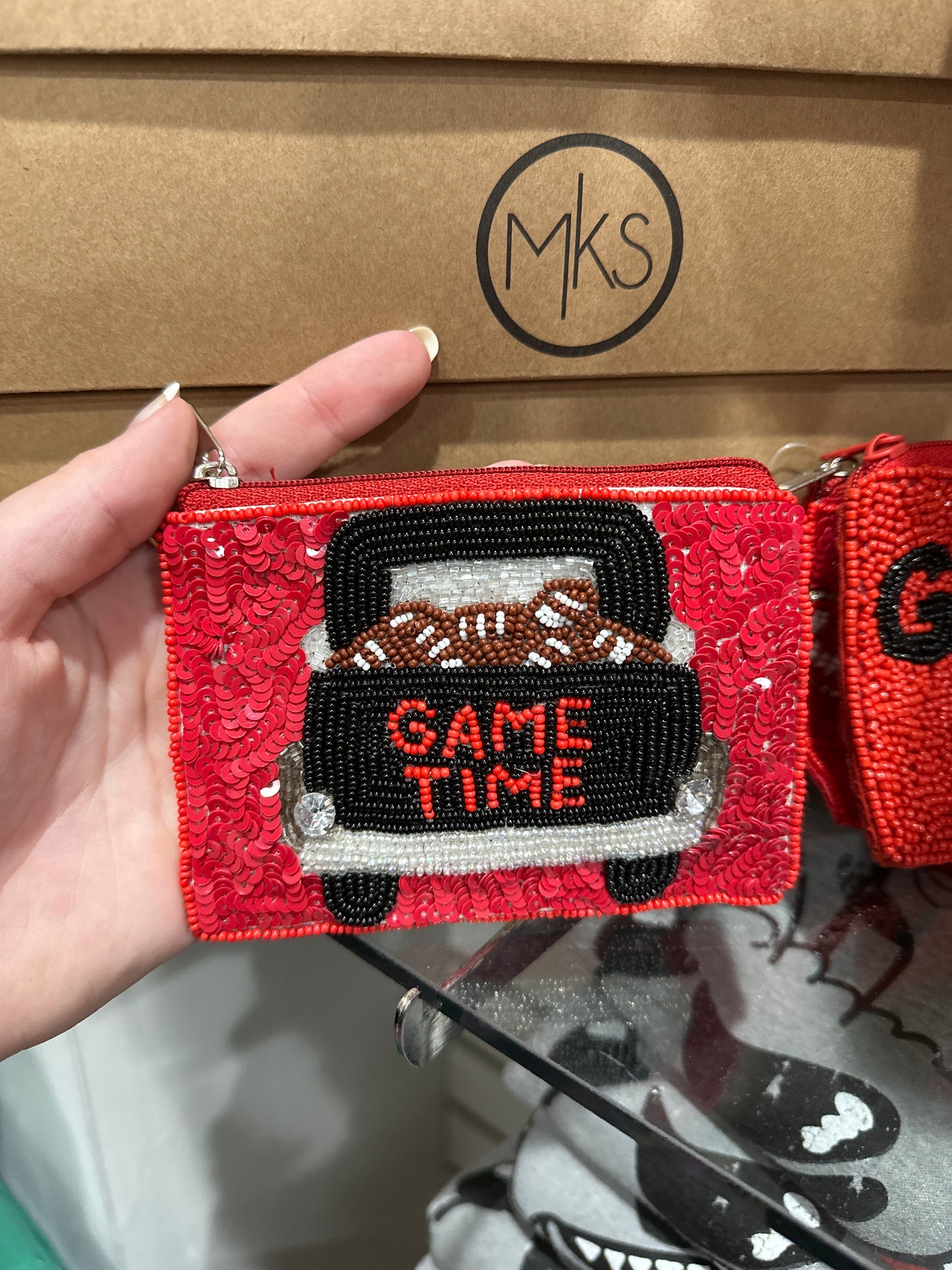 GAME TIME COIN PURSE - RED/BLACK