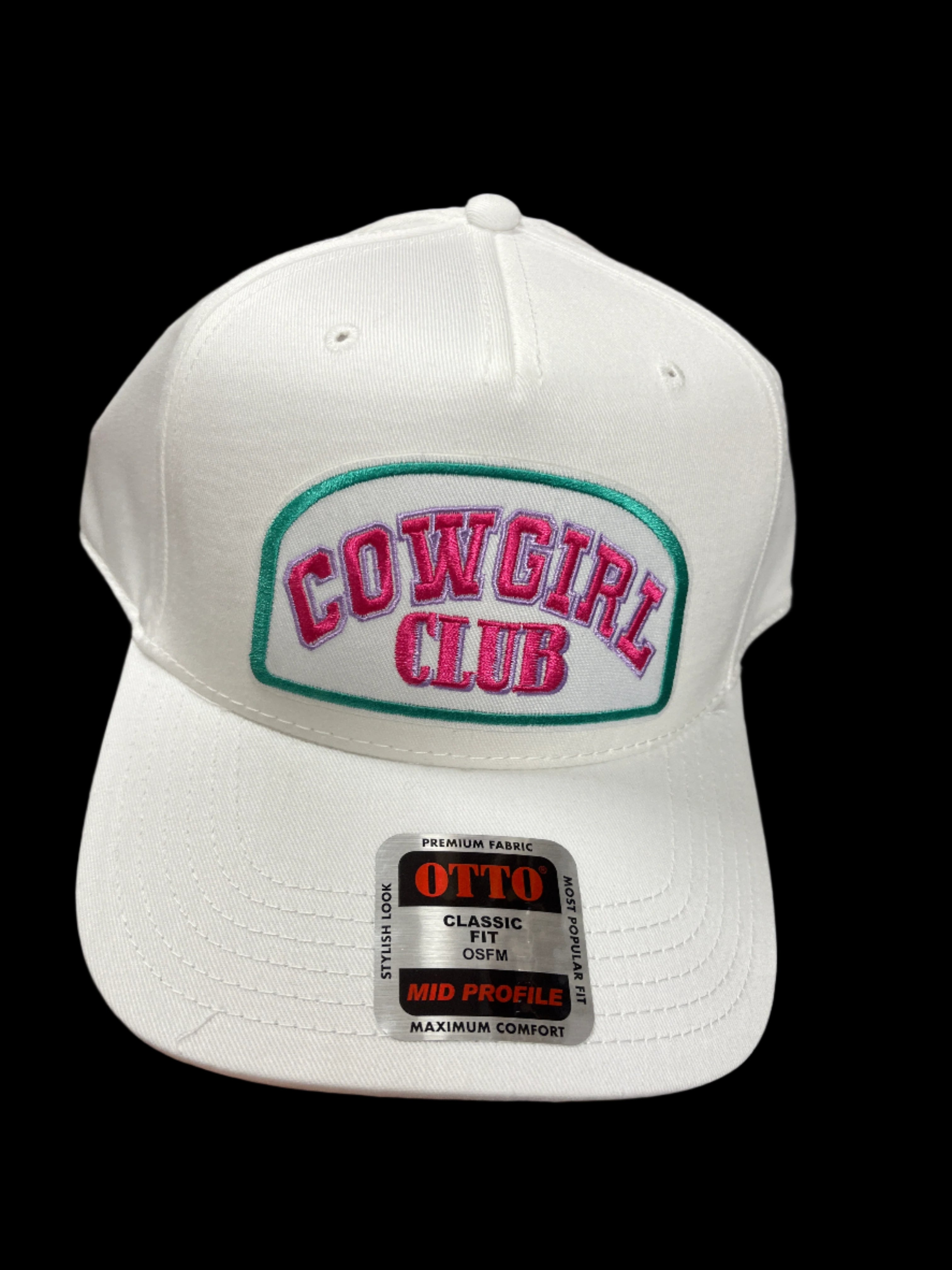 WHITE HAT - COWGIRL CLUB PATCH
