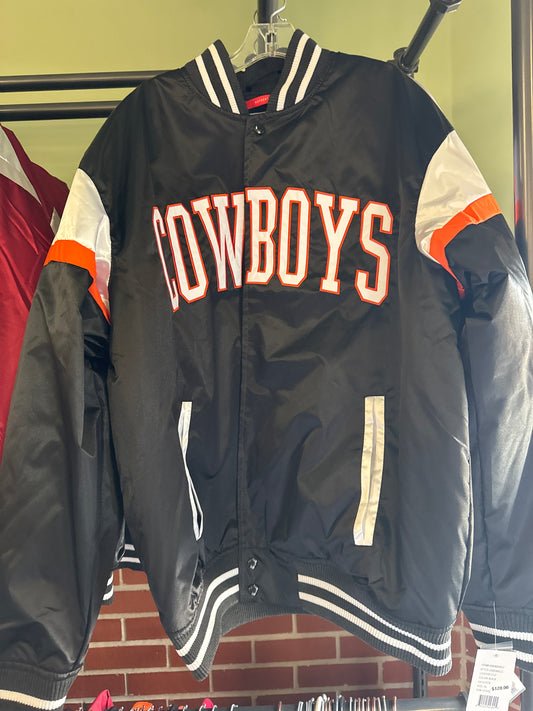 POWER SATIN JACKET - OKLAHOMA STATE - S - Pharm Favorites by Economy Pharmacy