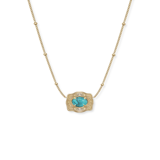 ULTRA MINI BELT BUCKLE NECKLACE OASIS
