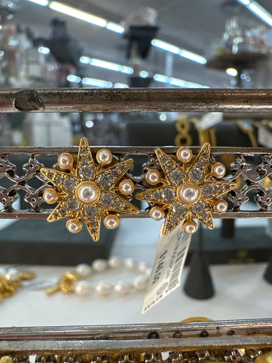 CELESTE STUD CUBIC ZIRCONIA/PEARL