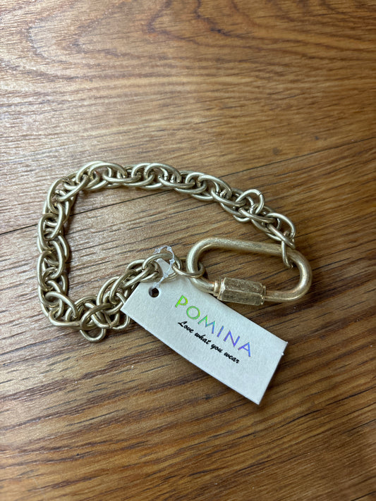 GOLD CHAIN LINK CLASP BRACELET