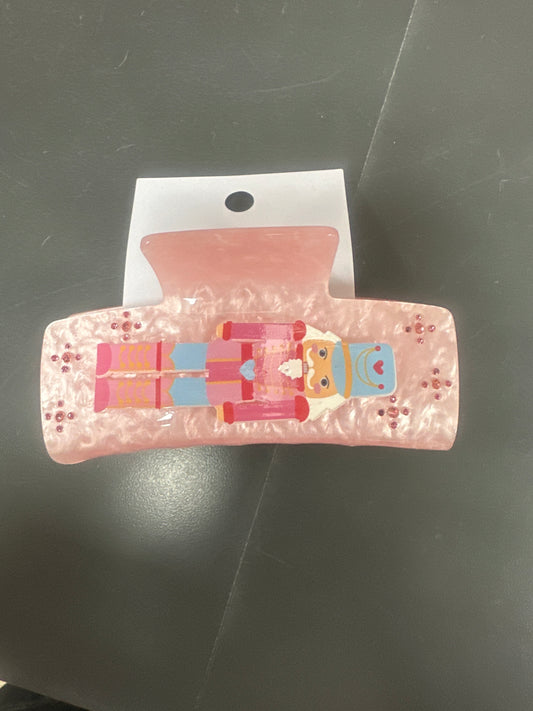 Pink Nutcracker Hair Clip