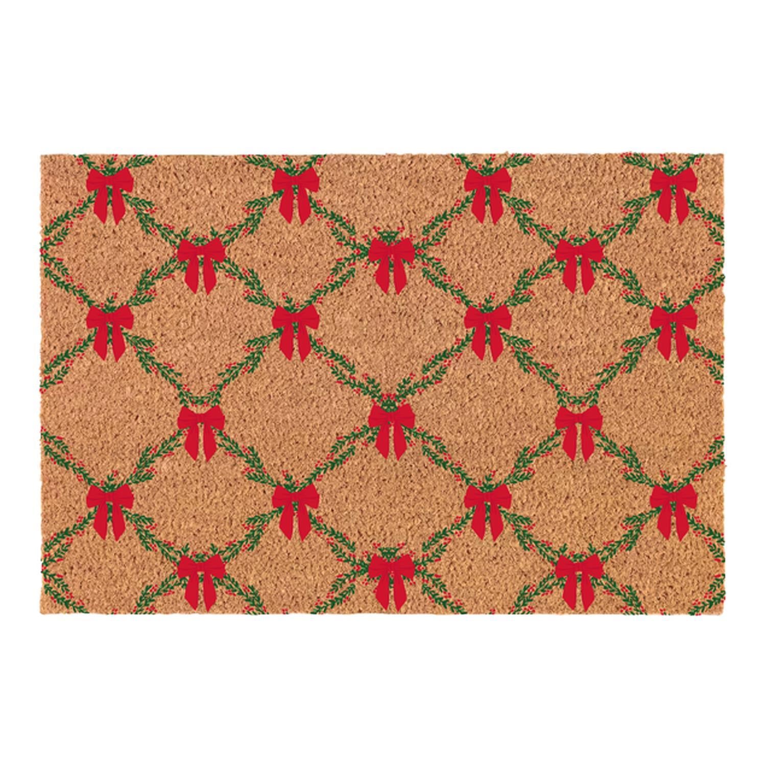 Door Mat Holiday Trellis