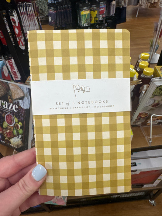SET OF 3 NOTEBOOKS - RECIPE IDEAS/MARKET LIST/MEAL PLANNER