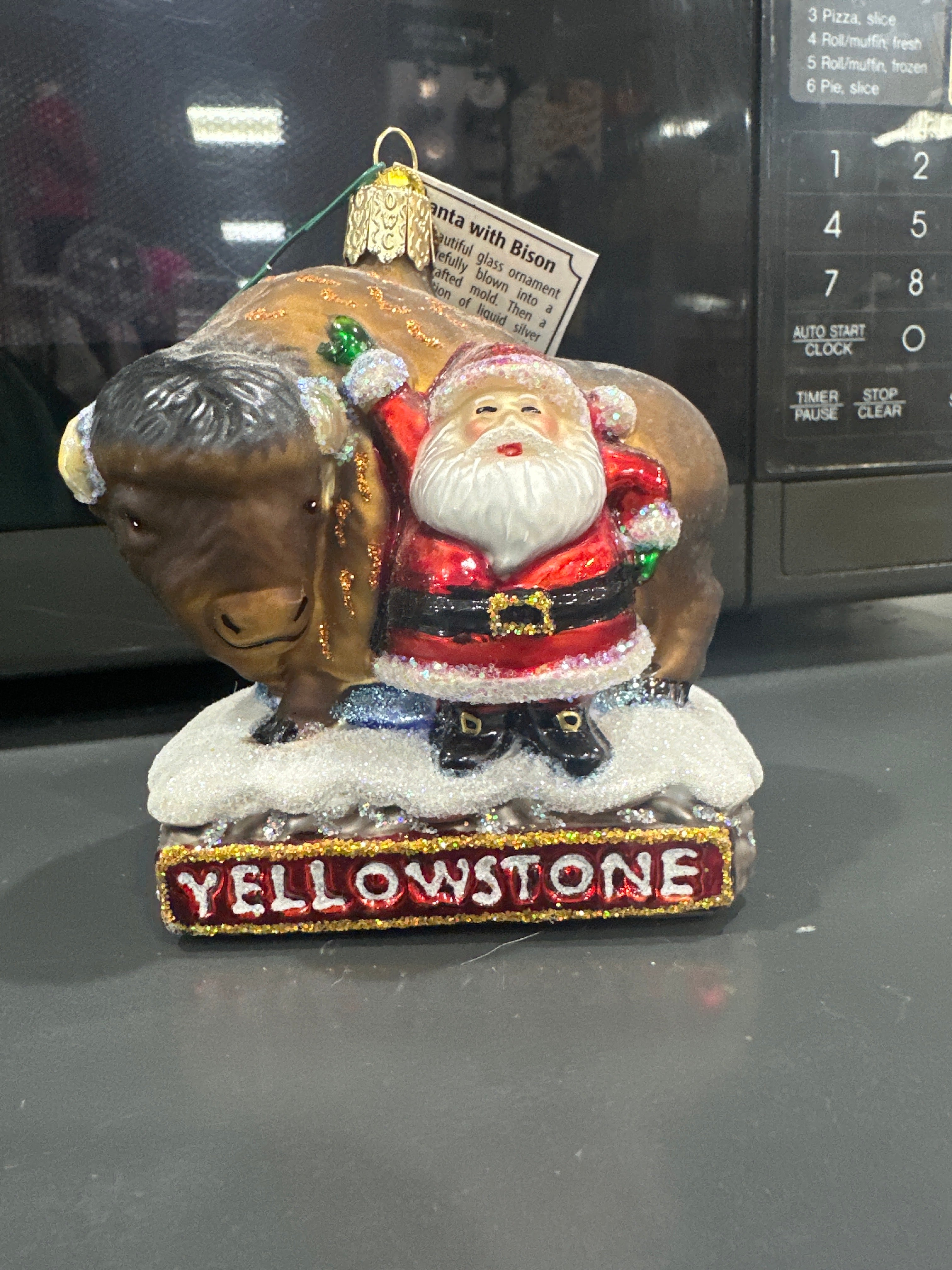 CHRISTMAS ORNAMENT - SANTA WITH BISON