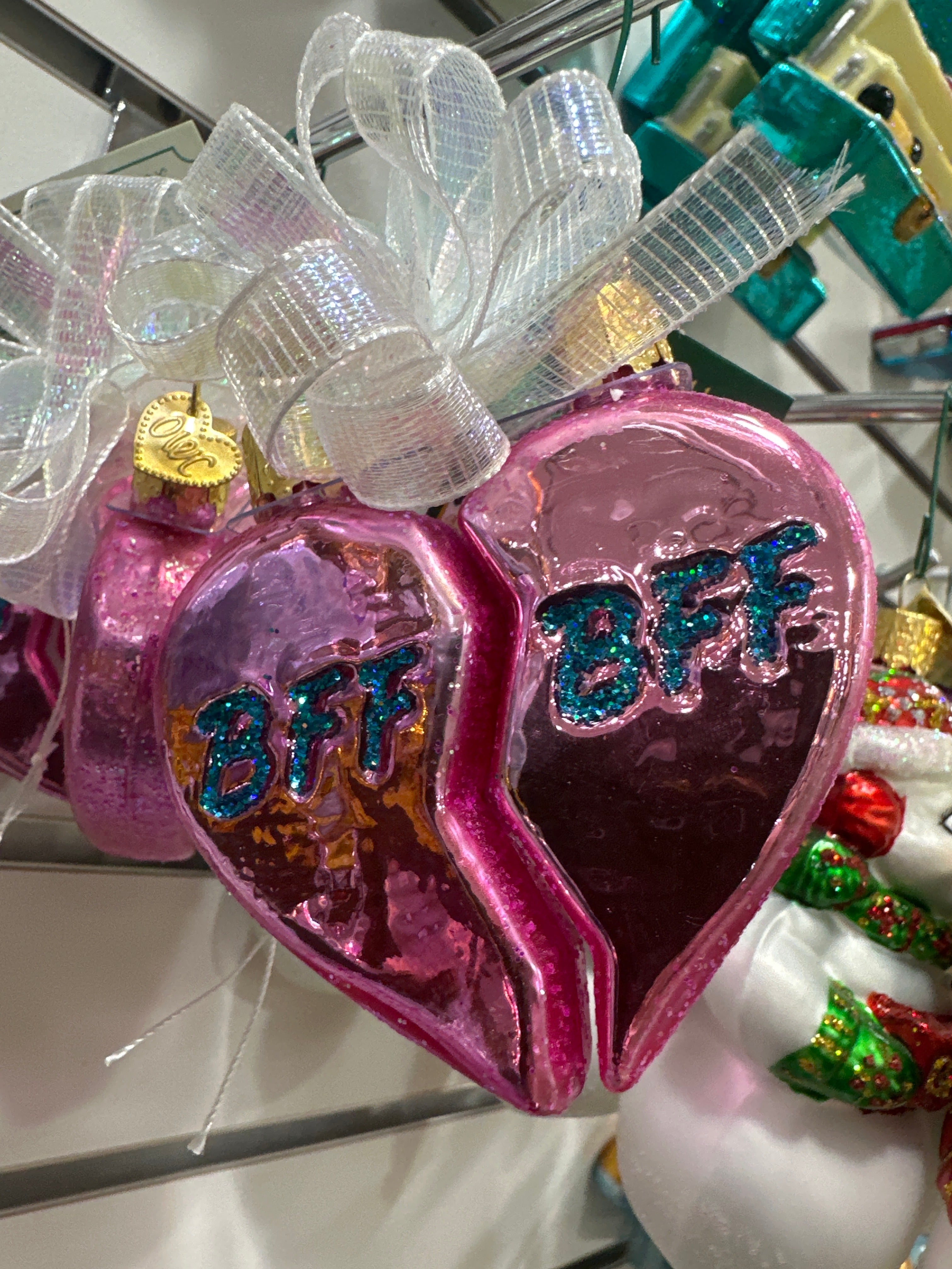 CHRISTMAS ORNAMENT - BFF HEARTS