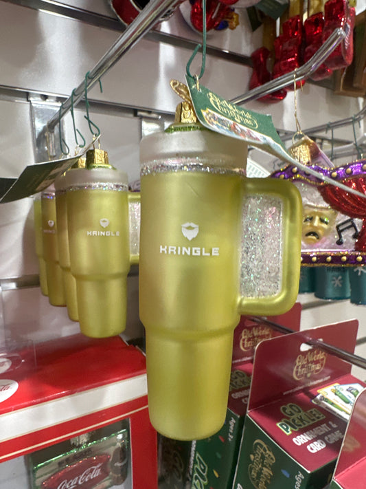 CHRISTMAS ORNAMENT - GREEN KRINGLE CUP