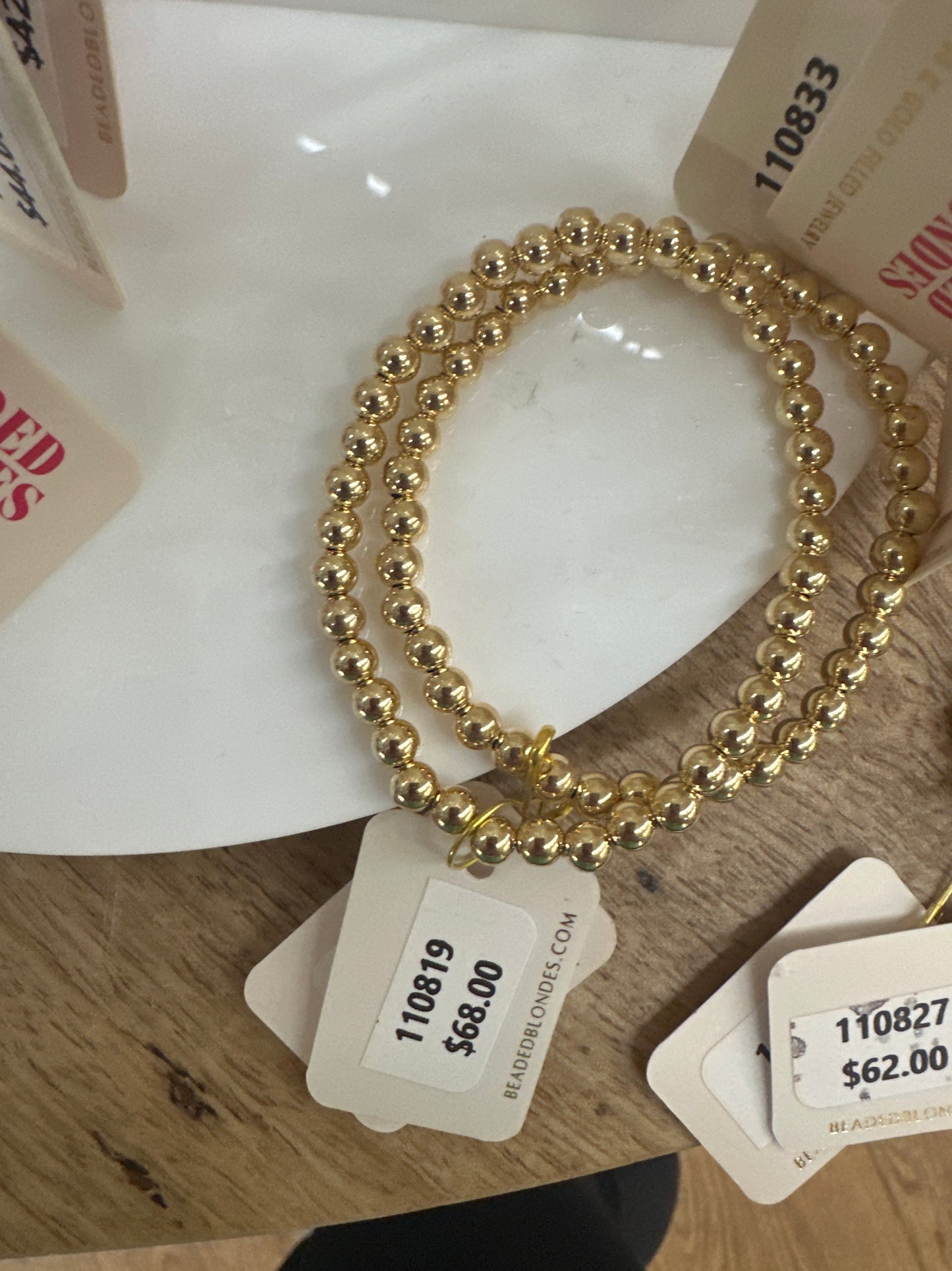 5MM GOLD BEADED BRACELET