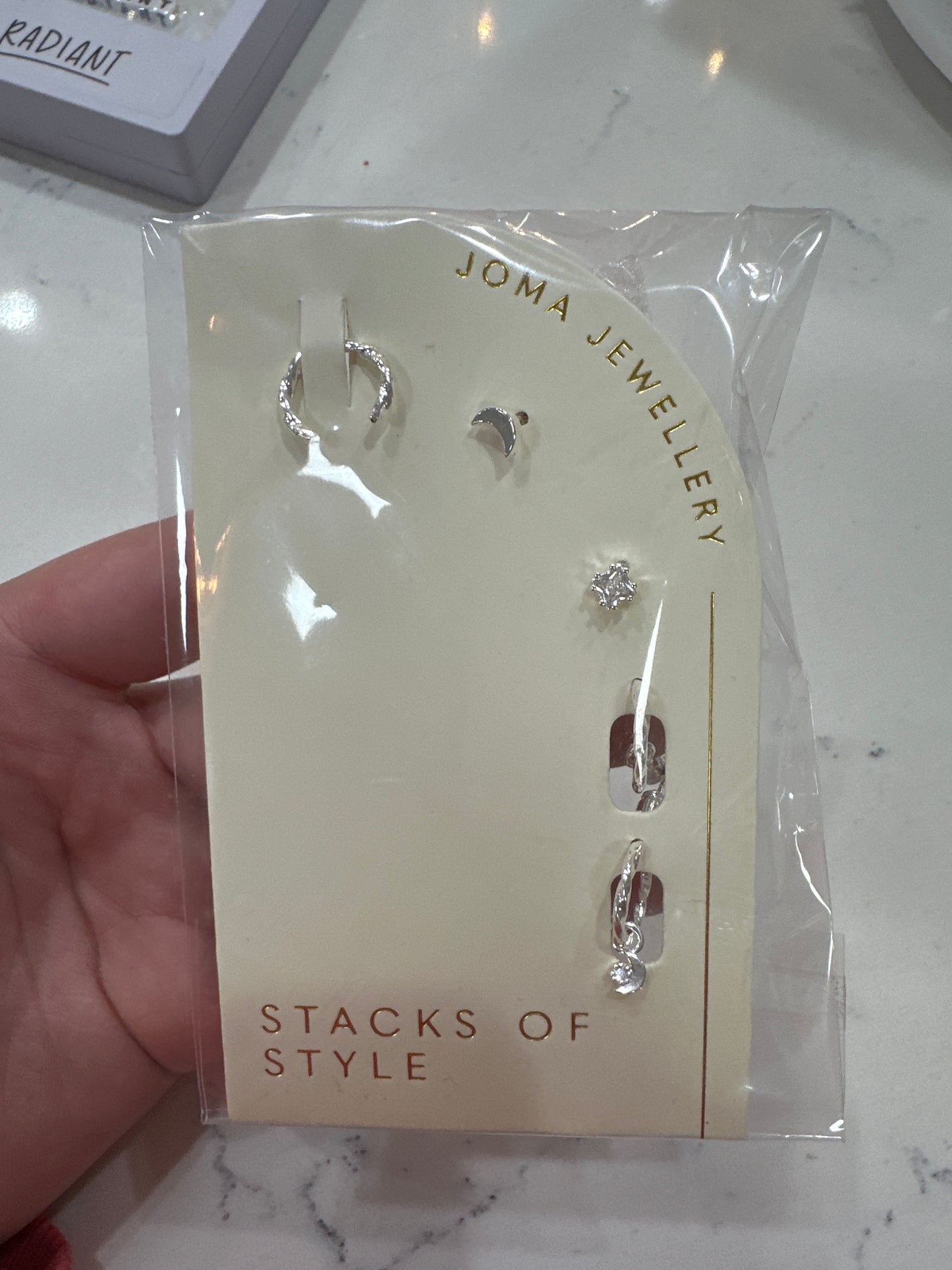 STACKS OF STYLE - SILVER MOON - EARRING SET - Pharm Favorites by Economy Pharmacy