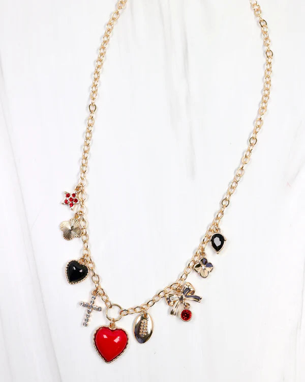 BENTLEY CHARM NECKLACE - RED