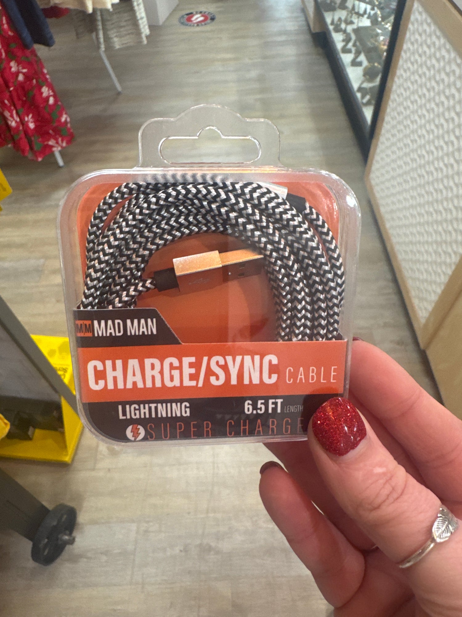 MAD MAN CHARGE/SYNC CABLE - 6.5 FT - LIGHTNING - Pharm Favorites by Economy Pharmacy
