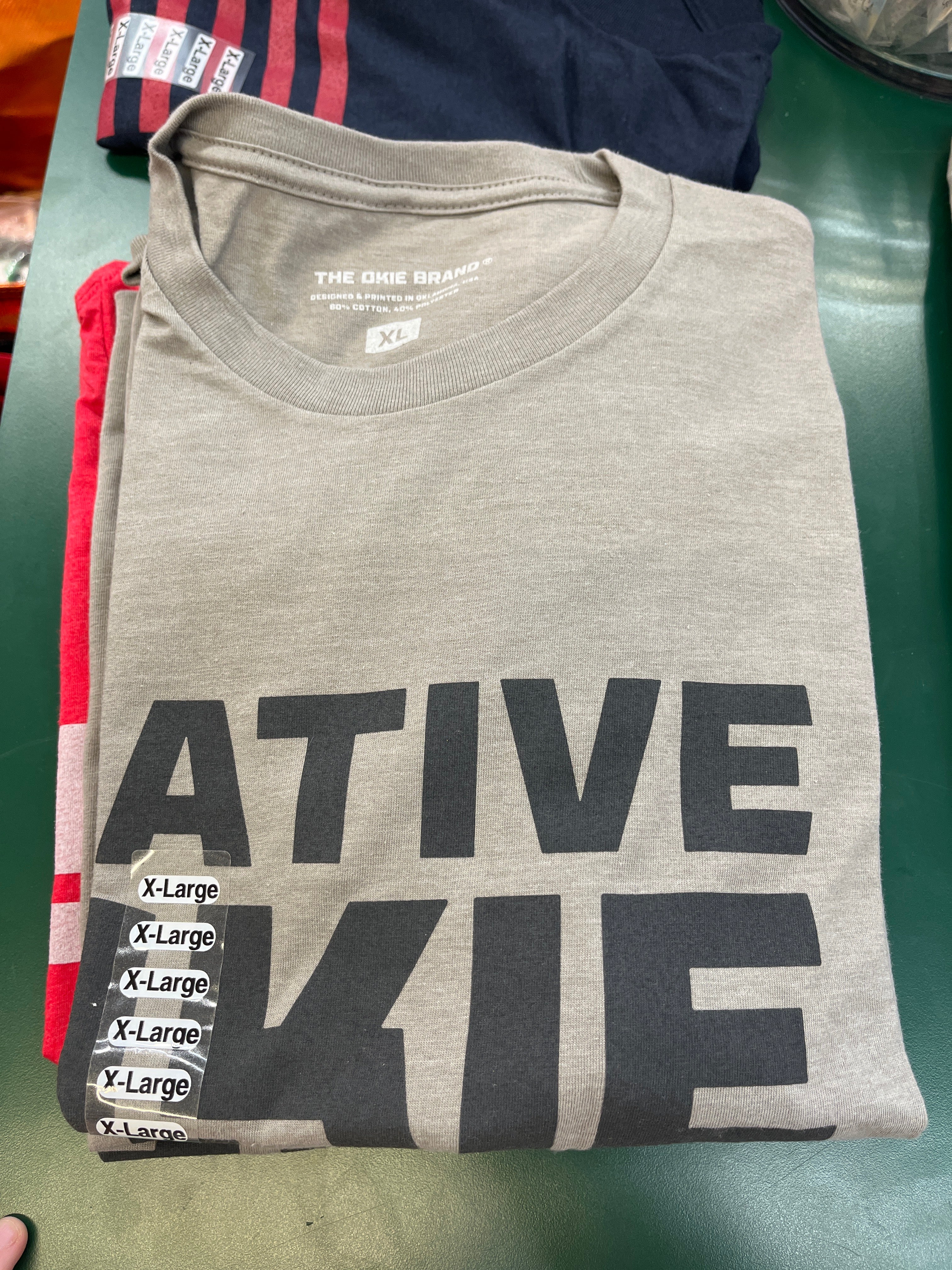 NATIVE OKIE TEE - STONE