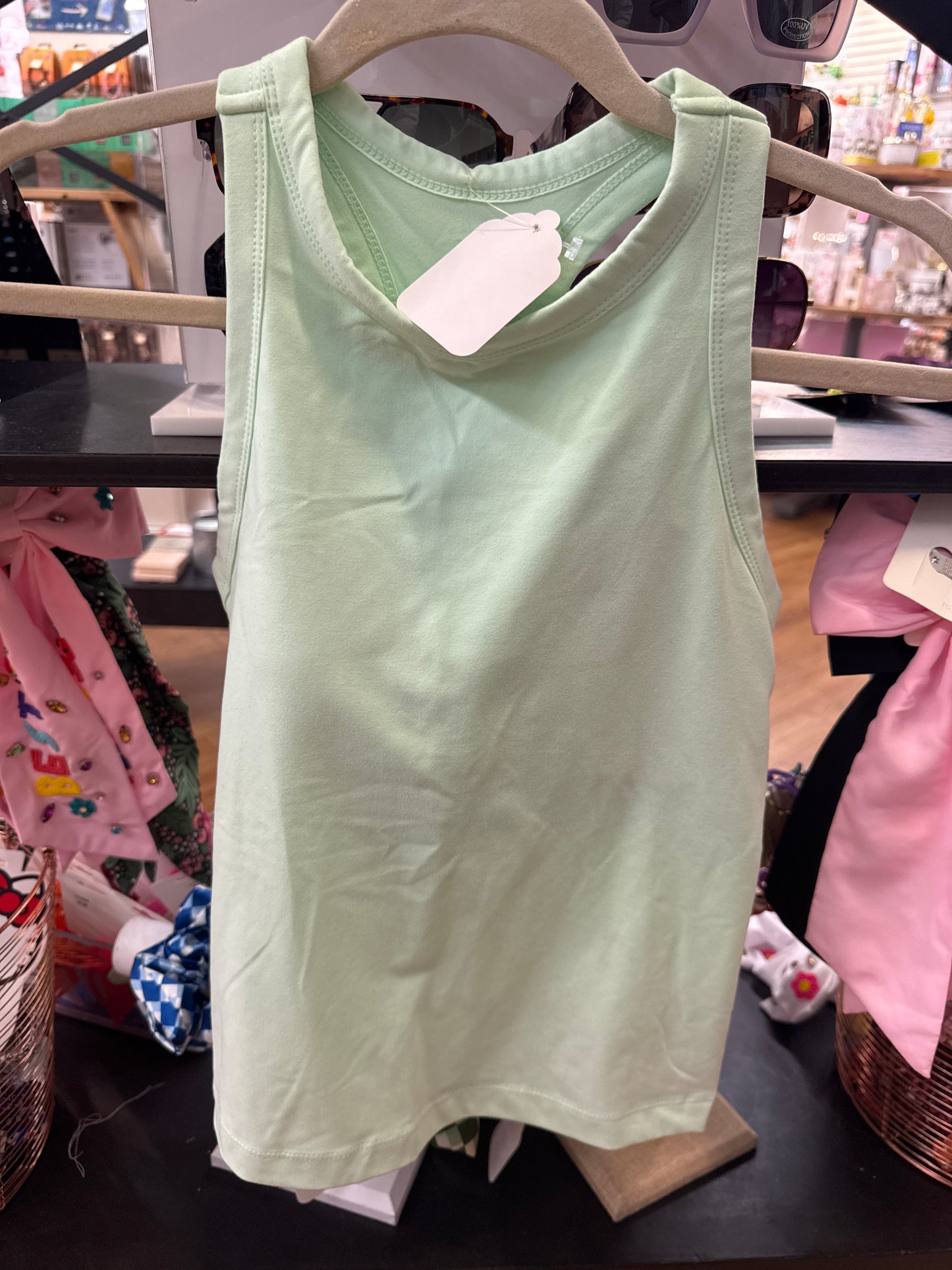 BUTTER RACERBACK TANK - MORNING MINT - M
