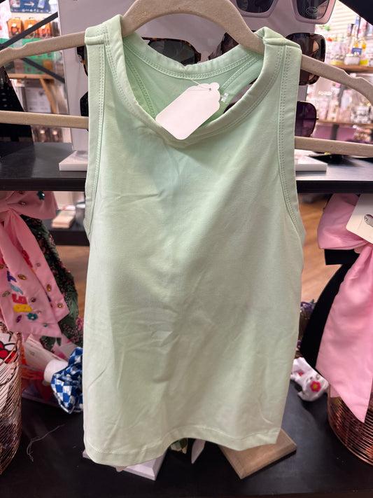 BUTTER RACERBACK TANK - MORNING MINT - M