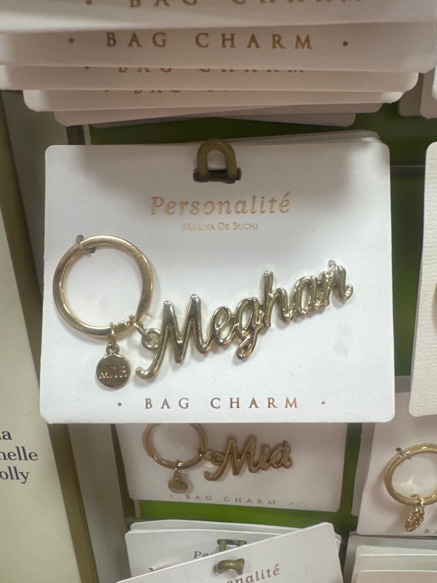 BAG CHARM KEYCHAIN - MEGHAN