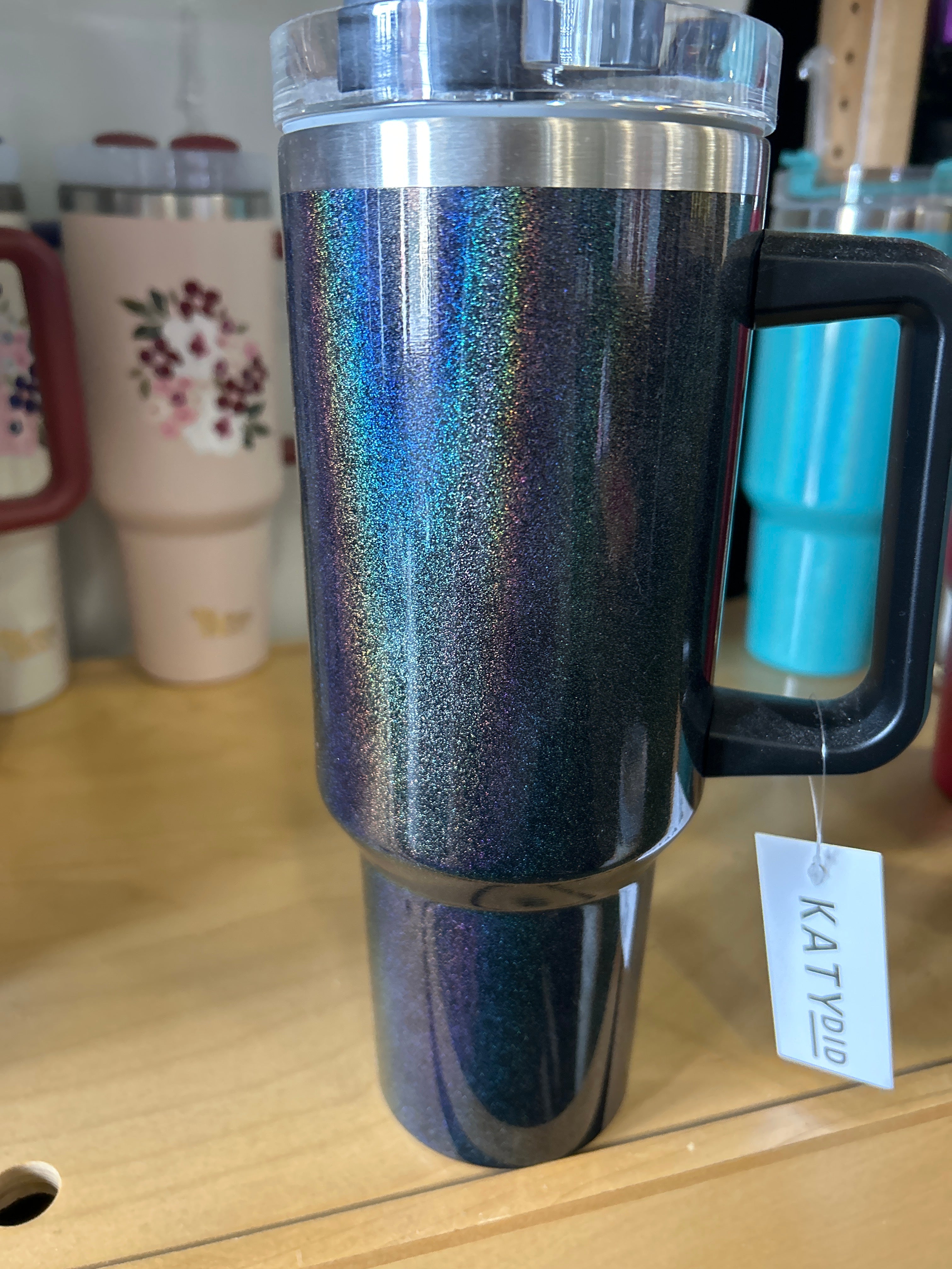 40OZ TUMBLER - GLITTER - BLACK
