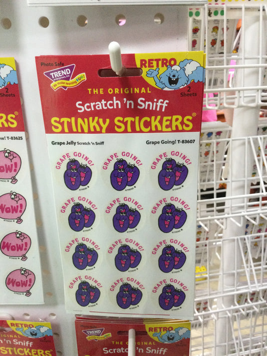 SCRATCH N SNIFF STINKY STICKERS - GRAPE